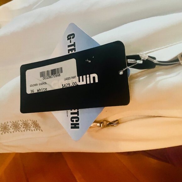 NEW Goldwinn Ladies White Ski Fitted Pants GTEC Stretch W/Black Suspenders - Picture 8 of 14